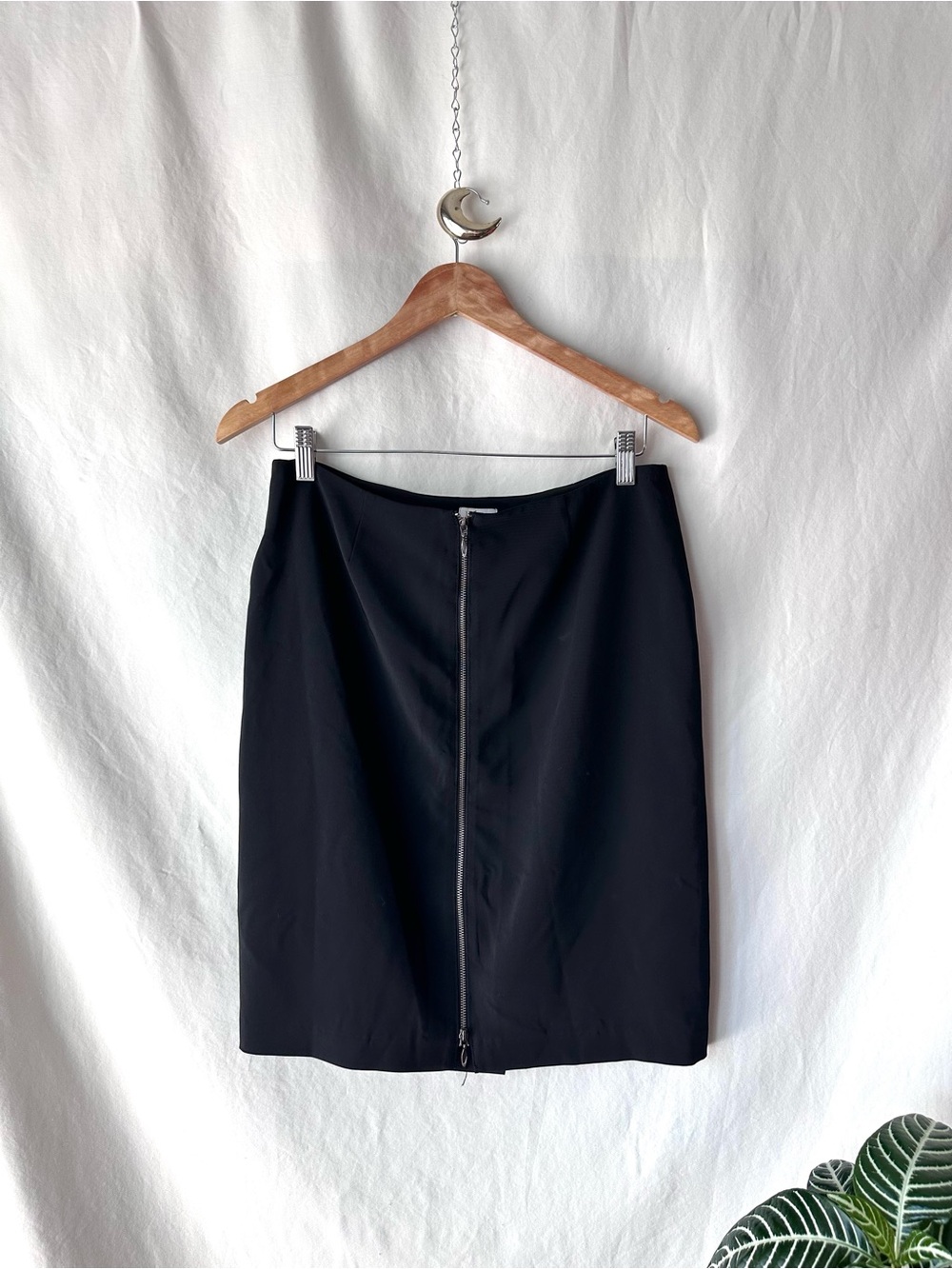 Laundry By Shelli Segal Black Front-Zip Pencil Skirt